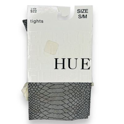 NWT HUE Alligator Patterned Tights size S/M Ivory - Control Top